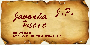 Javorka Pučić vizit kartica